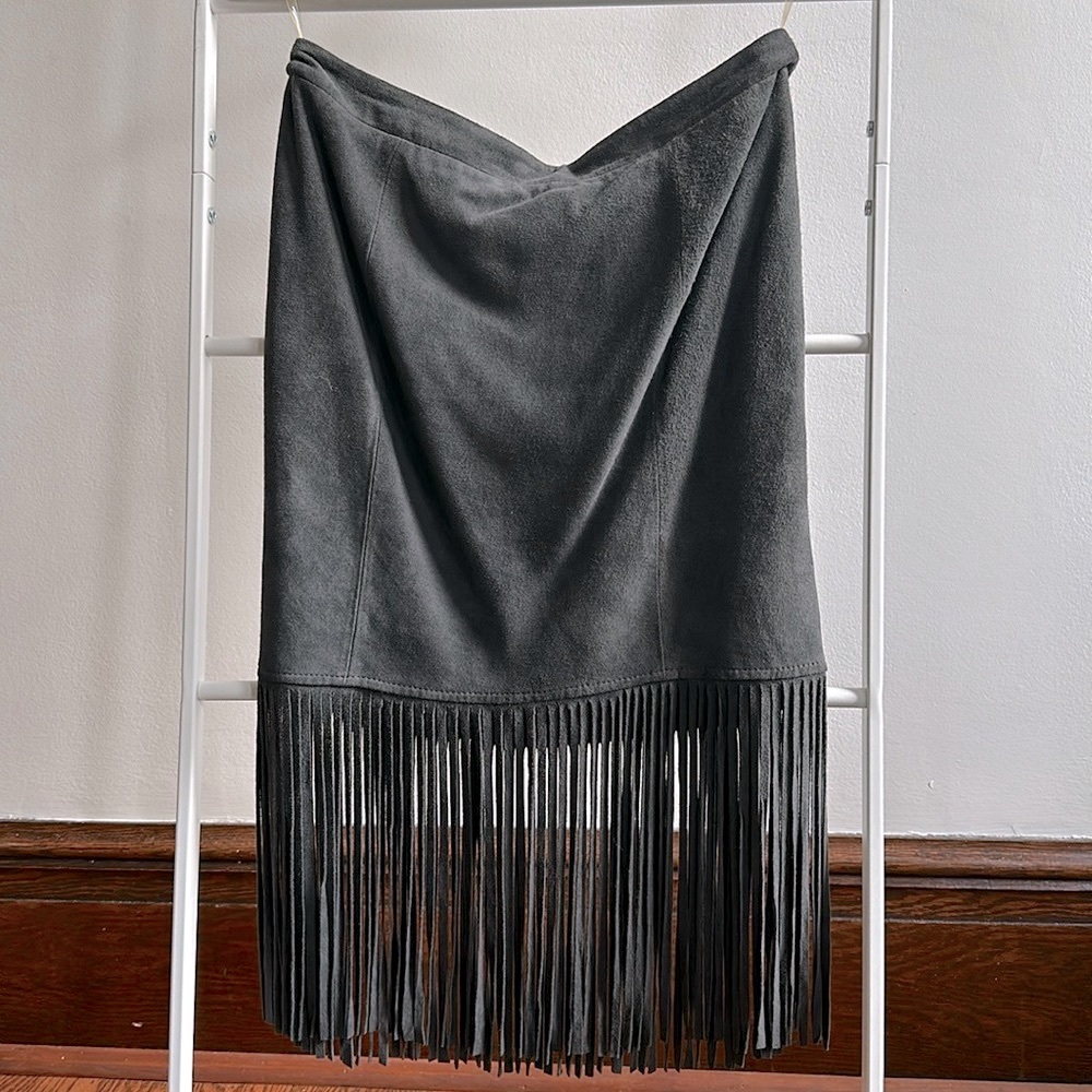 Scoop NYC Fringe Skirt